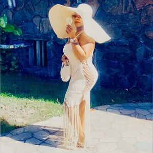 Crotchet Fringe Mini Dress